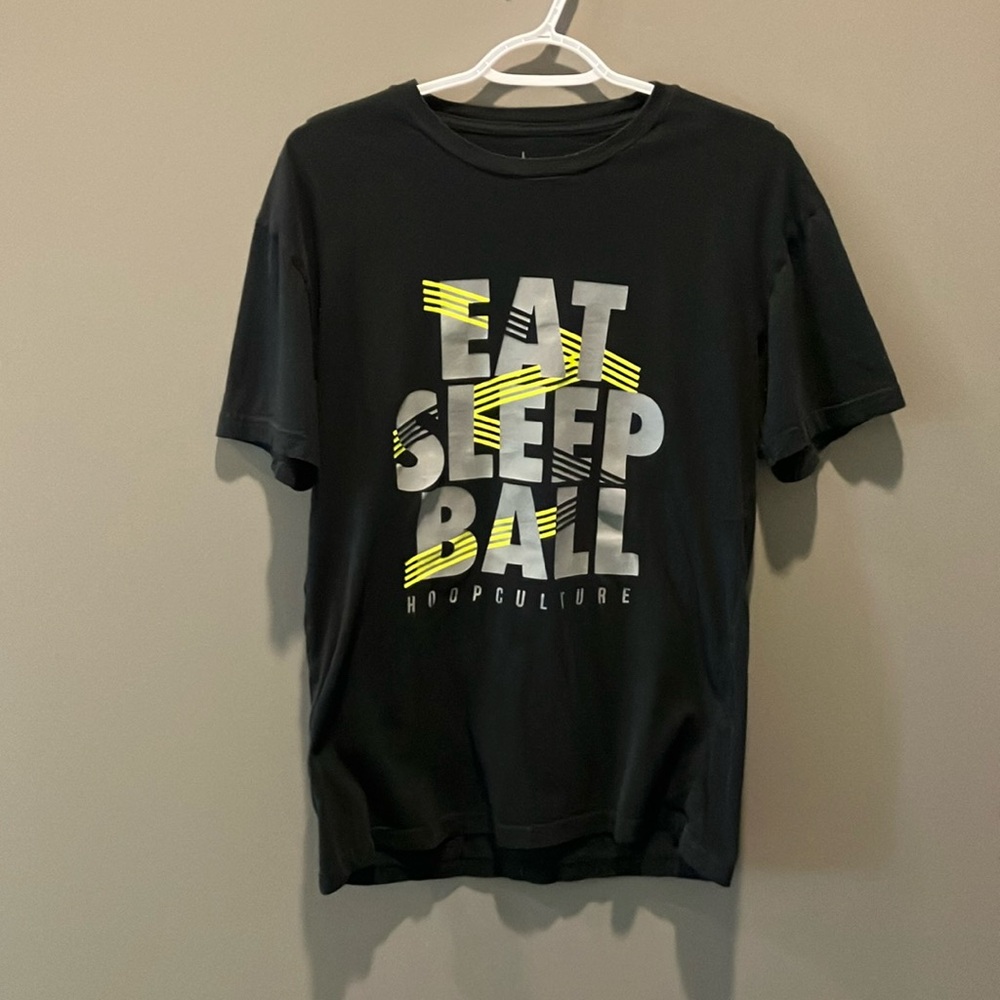 Hoopculture Eat Sleep Ball Men’s Black Shortsleeved T-Shirt Size Medium